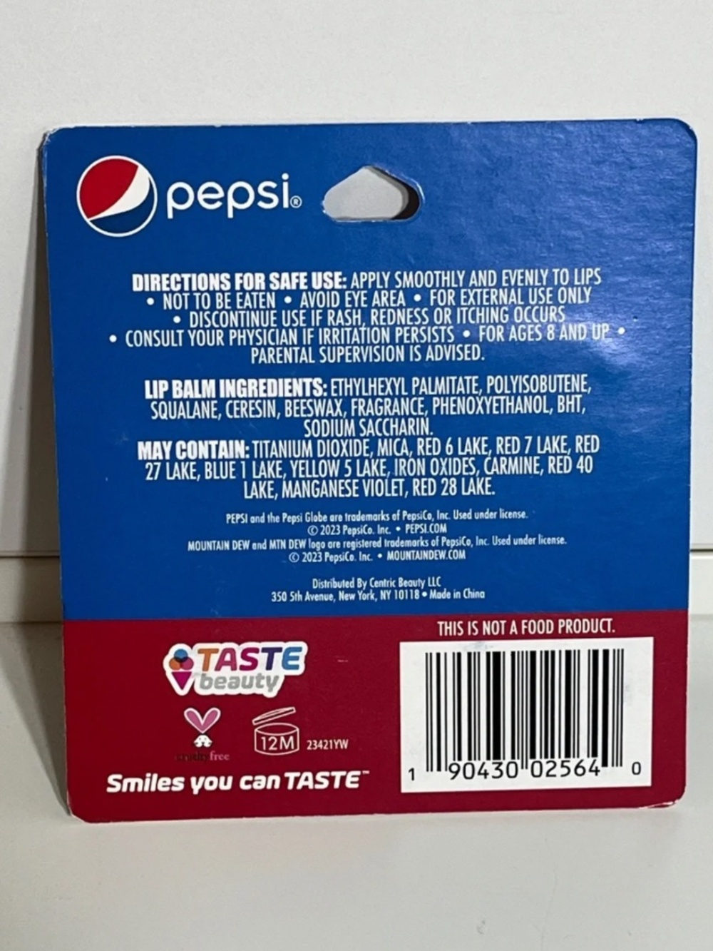 Pepsi-Flavored Lip Balm, Taste Beauty, 3-pk, Cherry Pepsi, Mountain Dew, Pepsi - Picture 2 of 6